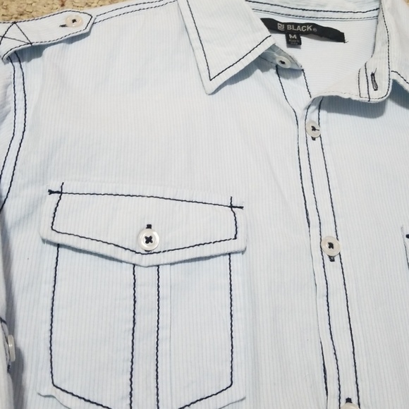 Rue 21-BLACK Men's Button down (Medium) - Picture 4 of 5